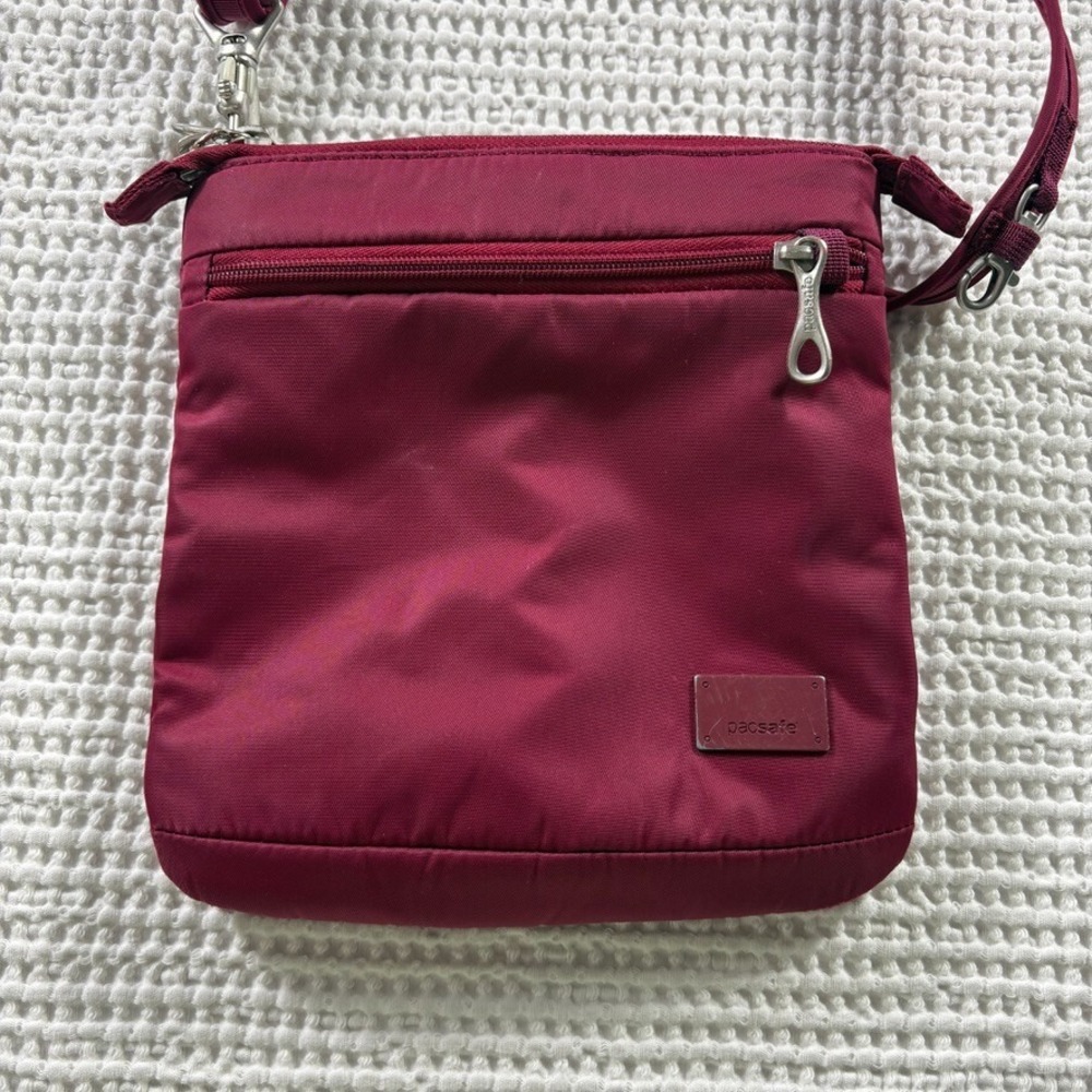 Pacsafe Citysafe Cs-series Crossbody Bag burgandy Exomesh RFID Anti Theft Zip